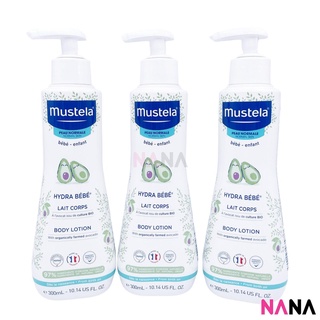 Mustela Hydra Bebe Body Lotion 300ml x3 โลชั่นบำรุงผิวสำหรับเด็ก เพิ่มความชุ่มชื้น 300 มิลลิลิตร x 3 ขวด (หมดอายุ:11 2025)