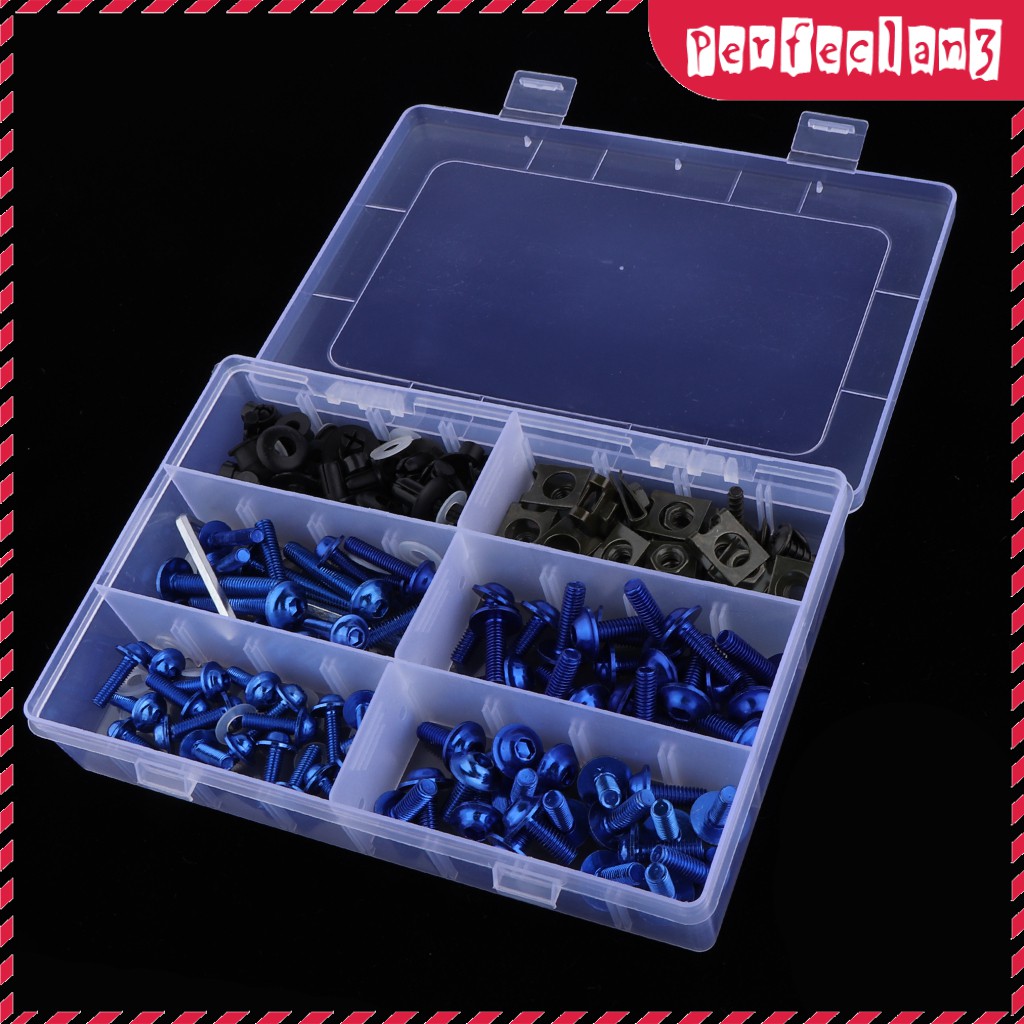155 Pcs/Set Motorcycle Sportbike Windscreen Fairing Bolts Kit Fastener