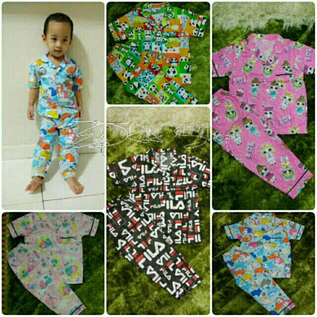 Kids pijamas butang Size M(2-3y)