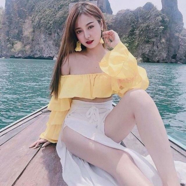 MesubShop กางเกงผูกเชือก ผูกเอว สีขาวล้วน มัดเอว กางเกงผูก