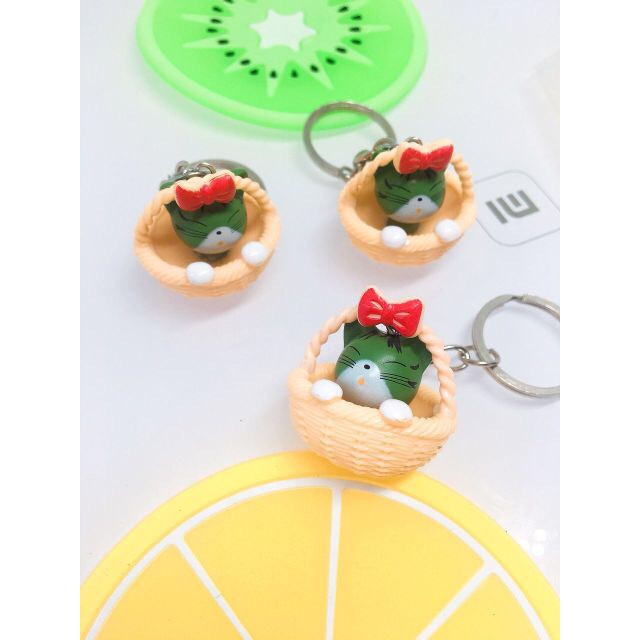 TQ_MKT10 BEAUTIFUL CAT BASKET KEYCHAIN สําหรับท่อไอเสีย