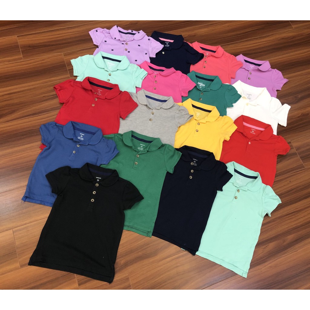 {SUPER Promotion} เสื้อโปโลคอปก Carter Osk สําหรับสาวน้อย VNXK surplus ของแท้ ผ้าคอตตอนเนื้อนุ่ม ไซส