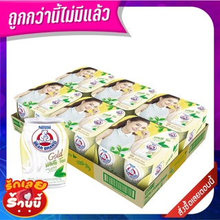 ตราหมีโกลด์ นมไขมันต่ำผสมชาขาว 140 มล. x 24 กระป๋อง ยกลัง Bear Brand Gold Low Fat Milk with White Tea 140 ml x 24 cans