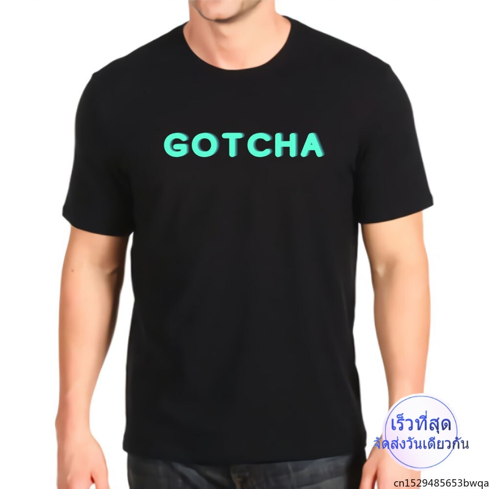 ผู้ชาย Kawaii Gotcha Motive Anime เสื้อยืดลําลองสําหรับผู้ชายแขนสั้นคอกลมพิมพ์ลายกราฟฟิค