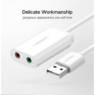 Ugreen (US205)  Sound Card External 3.5mm USB(30143,30724)