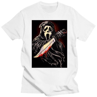 [S-5XL]เสื้อยืดแขนสั้น คอกลม พิมพ์ลาย SCREAM GHOSTFACE HORROR สําหรับผู้ชาย