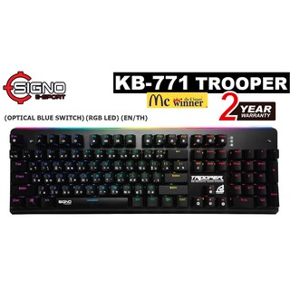 KEYBOARD (คีย์บอร์ด) SIGNO รุ่น KB-771 TROOPER RGB MECHANICAL GAMING KEYBOARD (BLUE SWITCH) - รับประกัน 2 ปี