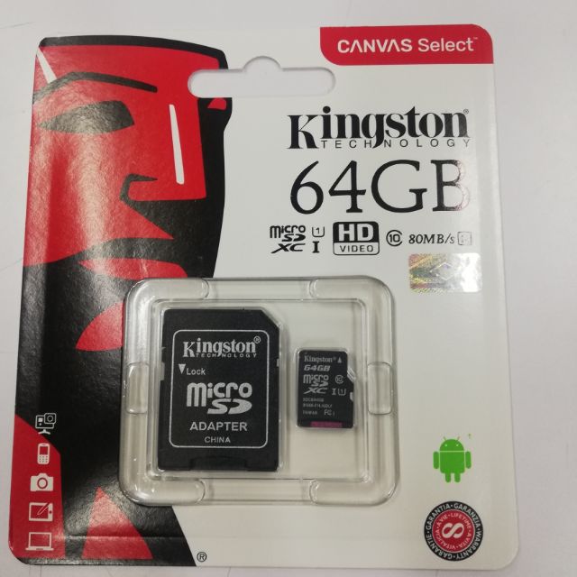 Micro.Sd card​ 64gb. Kingston.