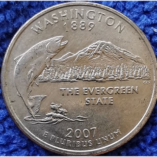 เหรียญ​สหรัฐอเมริกา​ USA, 1​ Quarter, Washington,ชุด​ State​ Quarter, #​2060L, ใช้แล้ว