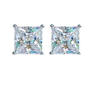 IMAGIE ต่างหูเพชร Cz Princess Cushion Asscher 3-10mm