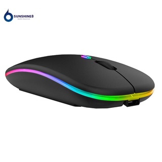 เมาส์ไร้สาย RGB BT 5.2 แบบชาร์จ USB สําหรับแล็ปท็อป คอมพิวเตอร์ พีซี