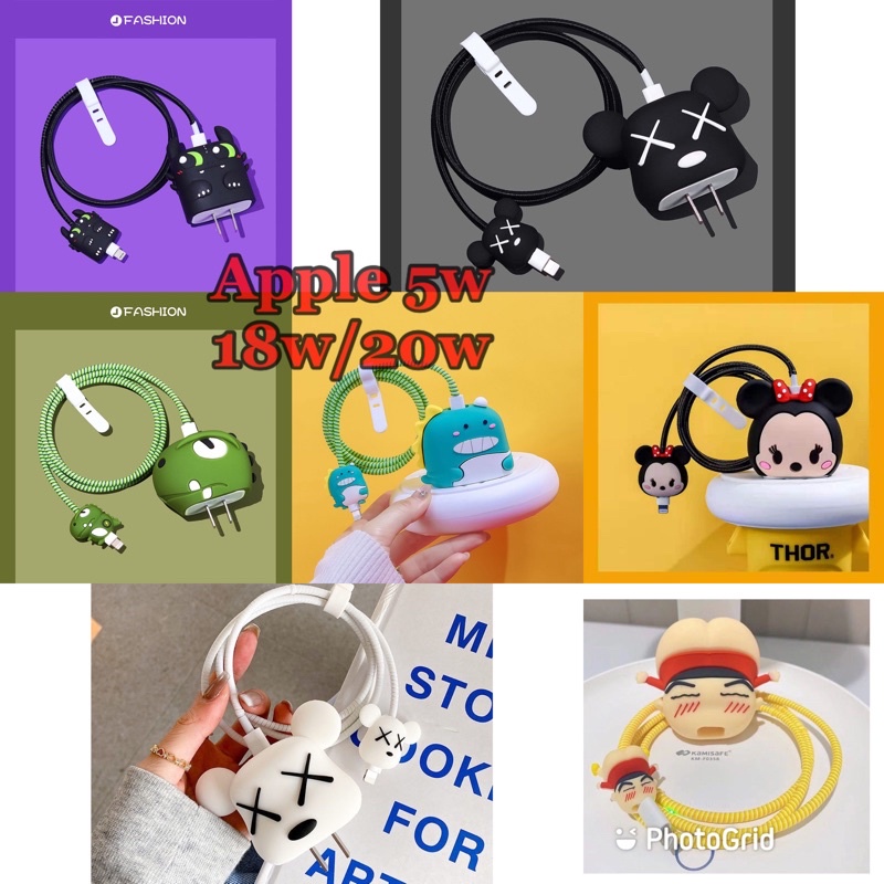 ชุดถนอม i6 i7 i9 i11 i12 สายชาร์จ iสายพันสายชาร์จสำหรับI13 13promax ขนาด 5w/ 18w/20W ลายการ์ตูนตัวให