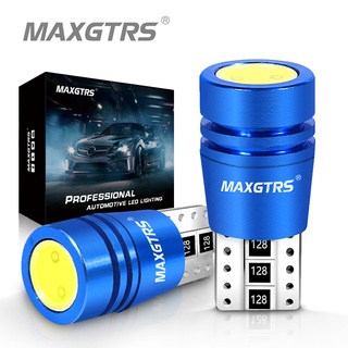 Maxgtrs หลอดไฟ LED 194 ดวง T10 W5W 168 สําหรับติดป้ายทะเบียนรถยนต์ 2 ชิ้น