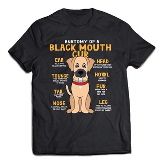 เสื้อยืด พิมพ์ลาย Anatomy of A Black Mouth Cur Clic DMN สําหรับผู้ชายS-5XL