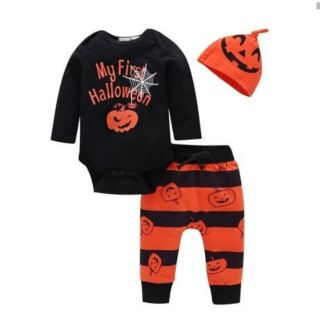 พร้อมส่ง
🎃👻ชุดบอดี้สูท เซท3ชิ้น🎃👻 Size 60   70   80