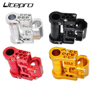 Litepro คอแฮนด์จักรยาน อะลูมิเนียมอัลลอย ปรับได้ 25.4 มม. สําหรับรถจักรยานแบบพับ