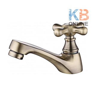 RA DJ-5004 ก๊อกอ่างล้างหน้า สีทองเหลือง | RA DJ-5004 Basin Faucet (Antique Brass) RASLAND