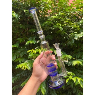 Glass bong with 3 honeycomb percolators 32 cm🔥💚