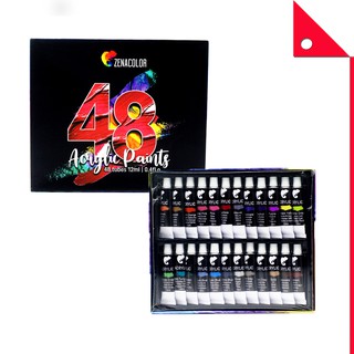 Zenacolor : ZNCZC-AP-48* ชุดสีอะครีลิค Acrylic Paint Set, 48 Colors