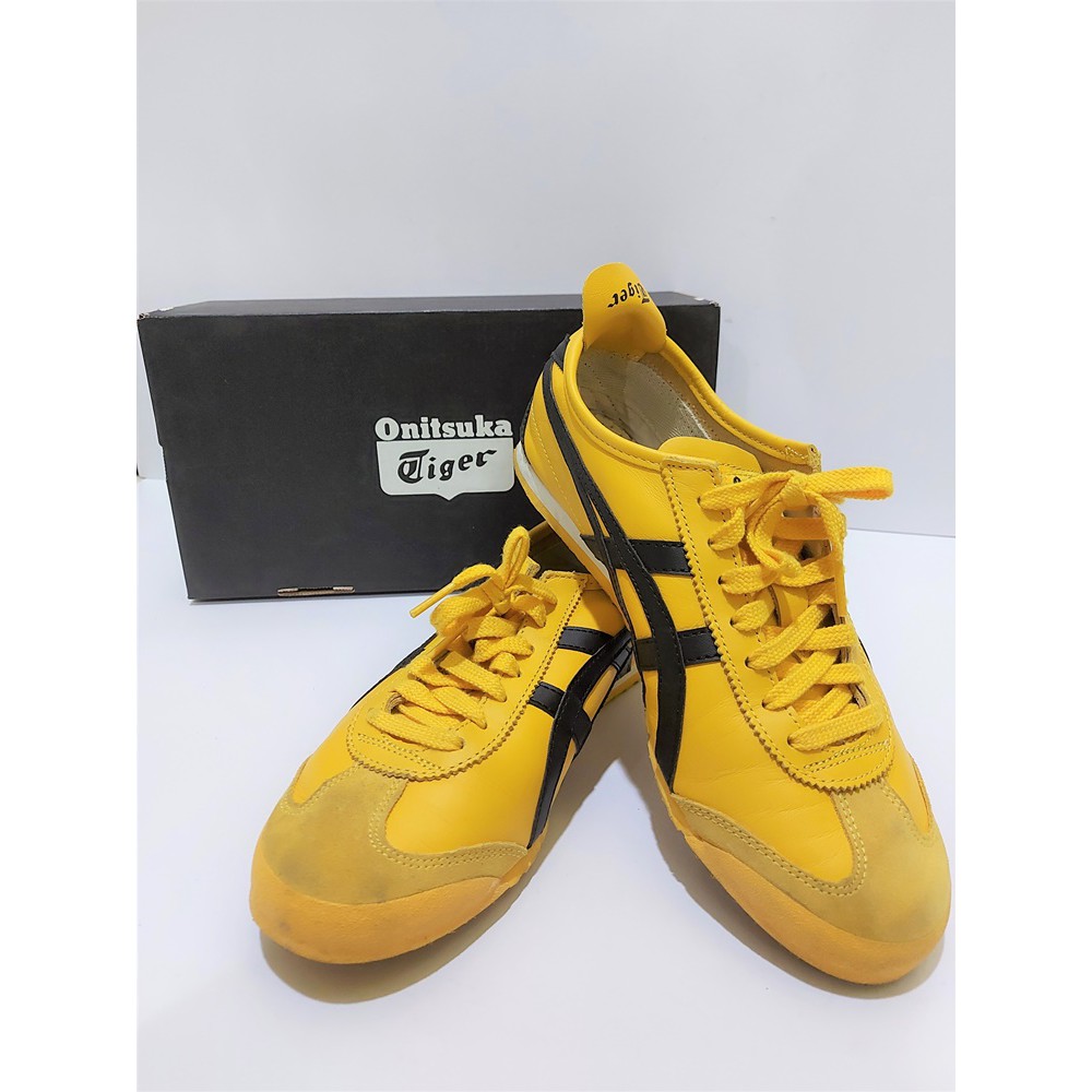 👟✨🌈รองเท้าผ้าใบ ONITSUKA TIGER Yellow &amp; Black MEXICO 66 Sneakers (Size US 7.5)📌ของแท้ 100% ✅สินค้ามือสอง สภาพ 85%😊💖