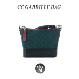 A10720 CC Gabrille Bag Suede medium - Dark Green (10)