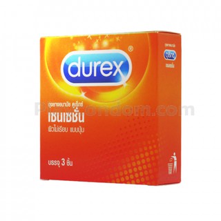 Durex Sensation ถุงยางอนามัย ดูเร็กซ์ เซนเซชั่น ขนาด 52 มม. (บรรจุ 3 ชิ้น/กล่อง) [1 กล่อง]