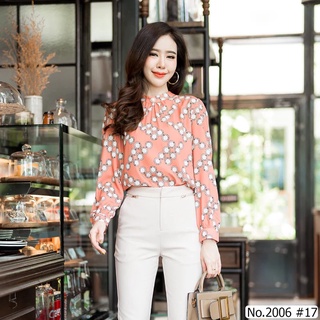 Maristar : No.2006 เสื้อแขนยาวพิมพ์ลาย | Printed Long Sleeve Blouse