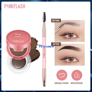 Pinkflash Eyebrow Dye Cream Eyeliner 2 In 1แป้งสองชั้น/Non-Smudge Cream Powder Waterproof Toyszone.Th