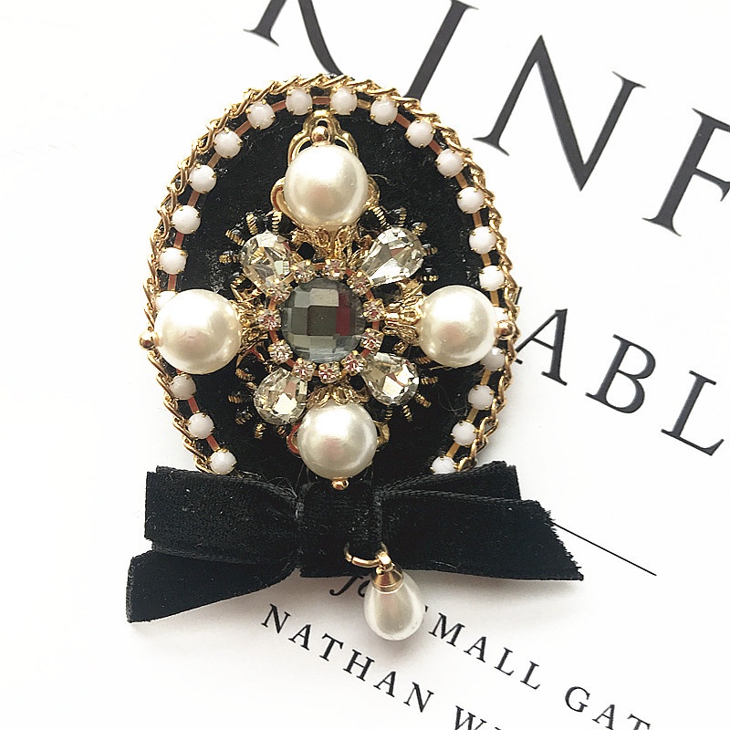 เข็มกลัด รูปมงกุฎ ตัวเลข 5 ประดับพู่ ขนาดเล็ก สไตล์วินเทจ สําหรับผู้หญิง - รูปที่ 3