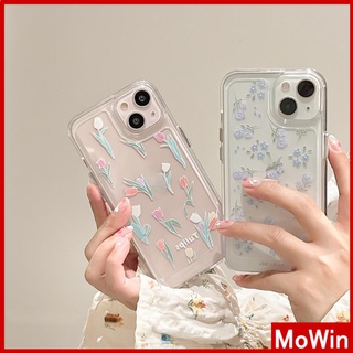 เข้ากันได้สำหรับ เคสไอโฟน 11 เคสโทรศัพท์ 13 pro max เข้ากันได้สำหรับ เคส iPhone ซิลิโคนหนานุ่ม เคสใส เคสกันกระแทก กล้องป้องกัน ปุ่มโลหะ ดอกไม้ทิวลิป เข้ากันได้สำหรับ iPhone 11 13 Pro Max 12 Pro Max 7 Plus xr