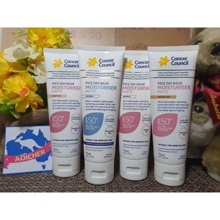 พร้อมส่ง ครีมกันแดด Cancer Council Australia Face Day Wear Moisturiser Matte SPF 50+  UVA UVB 75 ml