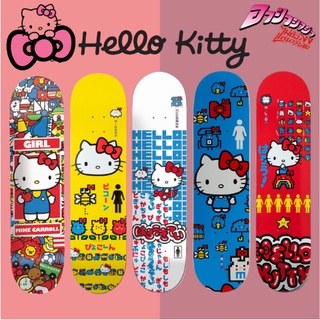 แผ่นสเก็ตบอร์ดลายคิตตี้ Girl X kitty Skateboard Deck  พร้อมส่งจากไทย