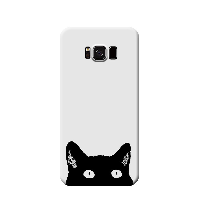 สุทธิสีแดงการ์ตูนน่ารักตลกแมวพื้นหลัง Samsung note5 Samsung note8 กรณีโทรศัพท์มือถือซัมซุง note9 น้ำค้างแข็งนุ่ม silic