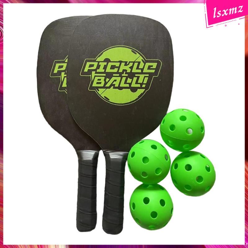 SWYJO Pickleball Paddles Pickleball Rackets Fiberglass Surface and Polypropylene Honeycomb Core Pickle Ball Raquette Set with Portable Bag and 4 Outdoor Pickleballs for Beginners and Professional 