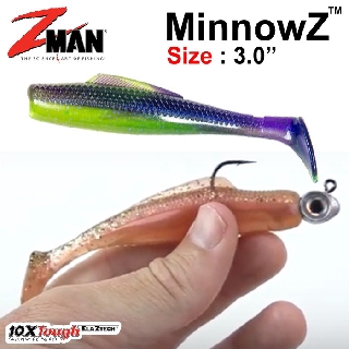 เหยื่อยาง Zman MinnowZ ขนาด 3.0"นิ้ว