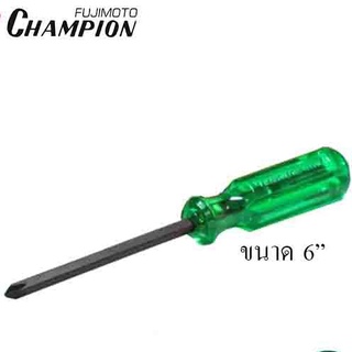 CHAMPION (แชมป์เปี่ยน) ไขควงแกนดำไม่ทะลุปากแฉก 130F 6"