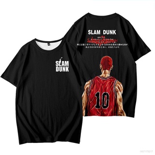 Ag เสื้อยืดแขนสั้นลําลอง ทรงหลวม พิมพ์ลายกราฟฟิคอนิเมะ Slam Dunk พลัสไซซ์ แฟชั่นสําหรับผู้ชาย และผู้หญิง