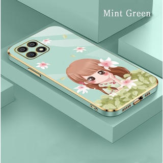 น่ารัก ม่วง เคส OPPO A15 A5 A7 A92 F11 A31 A53 2020 Phone Case เคส กันกระแทก น่ารัก ลายการ์ตูน เคสโทรศัพท์ สีดำด้าน เคสซิลิโคน