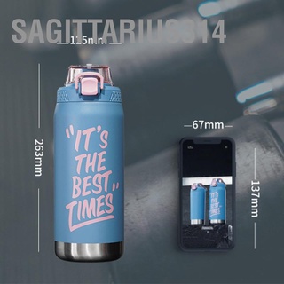 Sagittarius314 แก้วน้ําสเตนเลส ความจุขนาดใหญ่ พร้อมหลอดดูด 1100 มล. สําหรับเล่นกีฬา ทํางาน