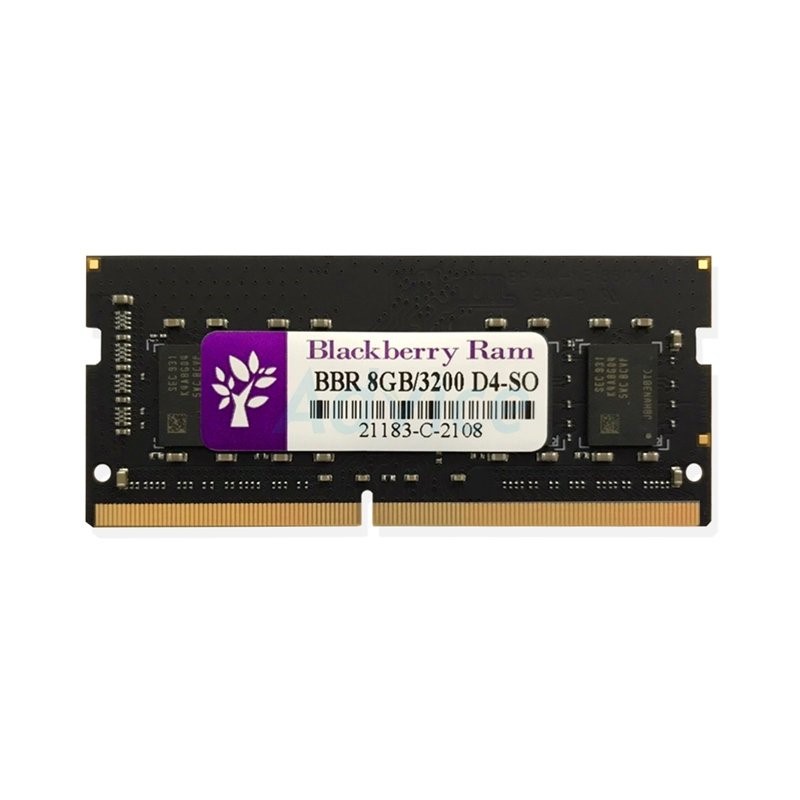 RAM DDR4(3200, NB) 8GB BLACKBERRY 8CHIP  แรมสำหรับโน๊ตบุ๊คประกัน LT.