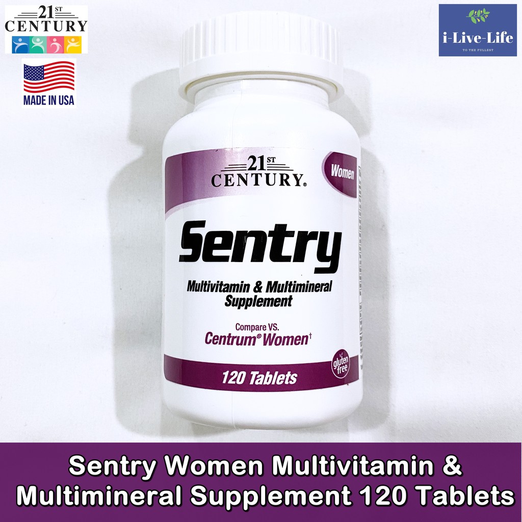 วิตามินและแร่ธาตุรวม Sentry Women Multivitamin & Multimineral Supplement 120 Tablets -21st Century