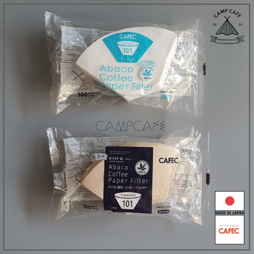 Cafec Abaca Paper Filter | กระดาษกรองกาแฟทรงคางหมูทำจากใยกล้วย 100 แผ่น