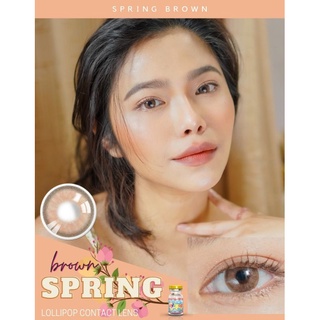 Lollipop รุ่น Spring Brown เลนส์ไซส์เล็ก สีสวยมาก พร้อมส่งทุกค่าสายตา❤