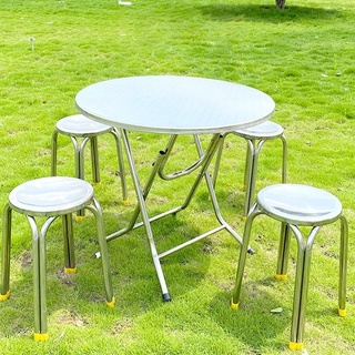 โต๊ะสแตนเลสกลม ขนาด 100x100 cm Stainless table Houselife