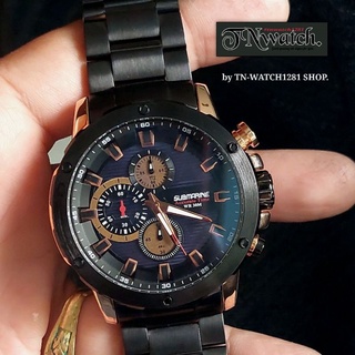 US SUBMARINE CHRONOGRAPH รุ่น TA-8399M นาฬิกาข้อมือผู้ชายจับเวลาระบบควอทซ์สแตนเลสติลกันน้ำพร้อมกล่อง