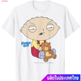 ผ้าฝ้ายคอกลมเสื้อยืดโอเวอร์ไซส์เสื้อยืดผู้ชายและผู้หญิง Family Guy Stewie Griffin Portrait T-Shirt Sports T-shirtS-3XLfr