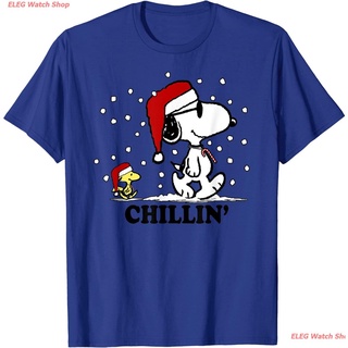 เสื้อยืดกีฬา Peanuts Holiday Snoopy Snowfall Chillin T-Shirt Sports T-shirt