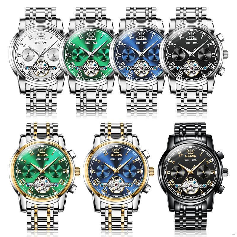 ◕นาฬิกาแบรนด์ Oris นาฬิกากลไกอัตโนมัติเต็มรูปแบบนาฬิกาคู่รัก Vibrato นาฬิกาแฟชั่น Hollow นาฬิกาสำหรับผู้ชายและผู้หญิง