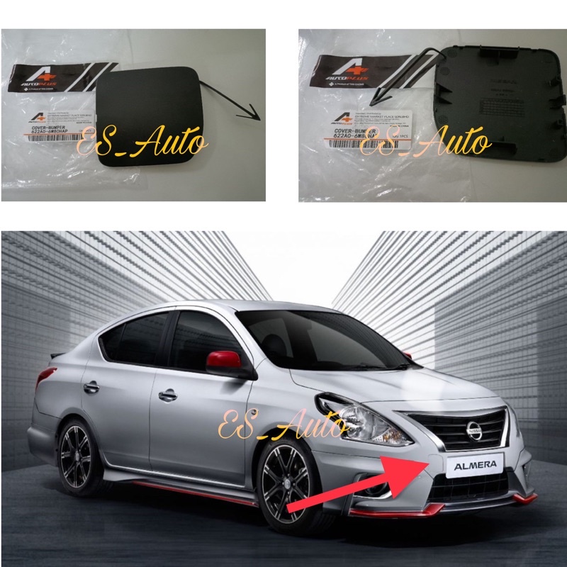 NISSAN N17L ALMERA 2015 FRONT/ DEPAN BUMPER TOWING COVER CAP/ PENUTUP *TAN CHONG 622A0-6W80H