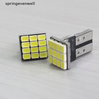 [springevenwell] หลอดไฟเลี้ยวรถยนต์ LED T10 3020 12 SMD สีขาว 2 ชิ้น